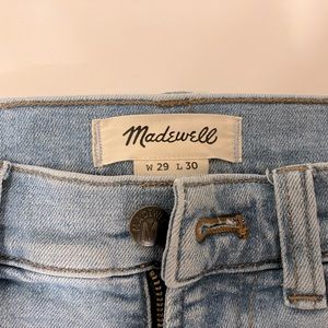 29x30 Madewell skinny jeans in light wash